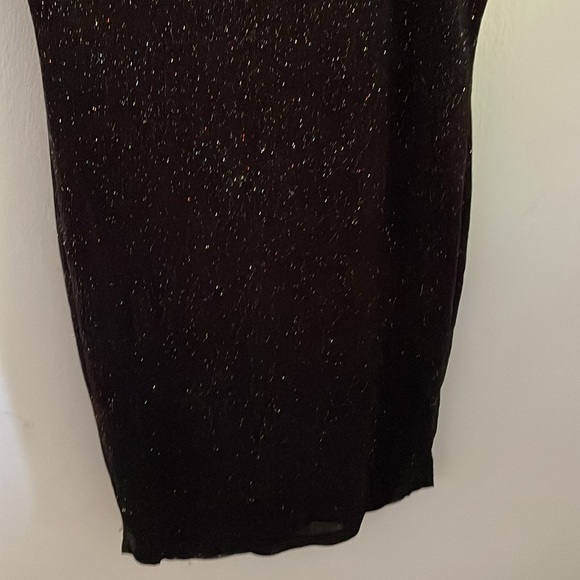 Haute Monde Black Halter Neck Sparkly Mini Dress New Year's Eve Dress - Picture 3 of 8